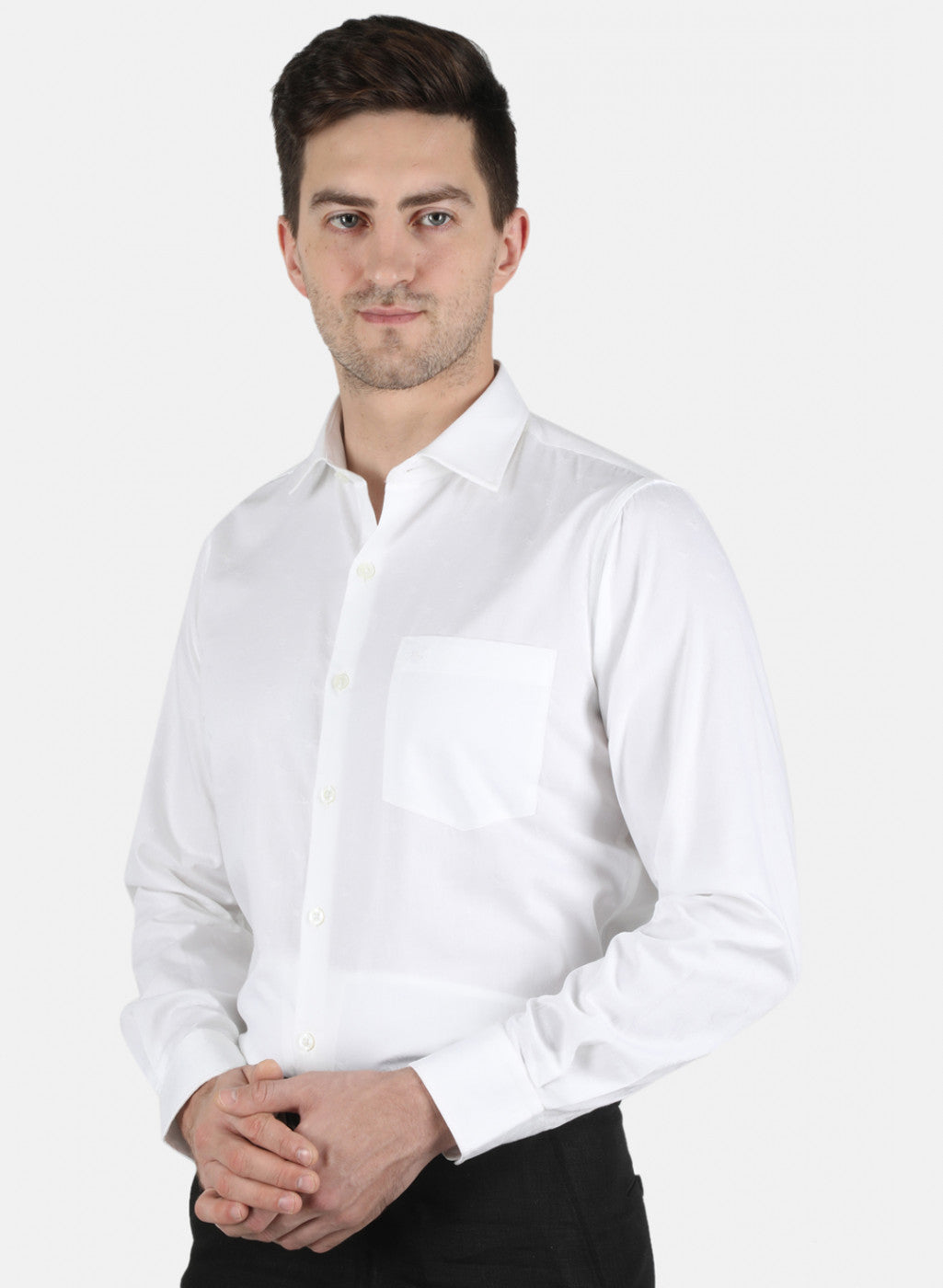 Men White Printed Shirt