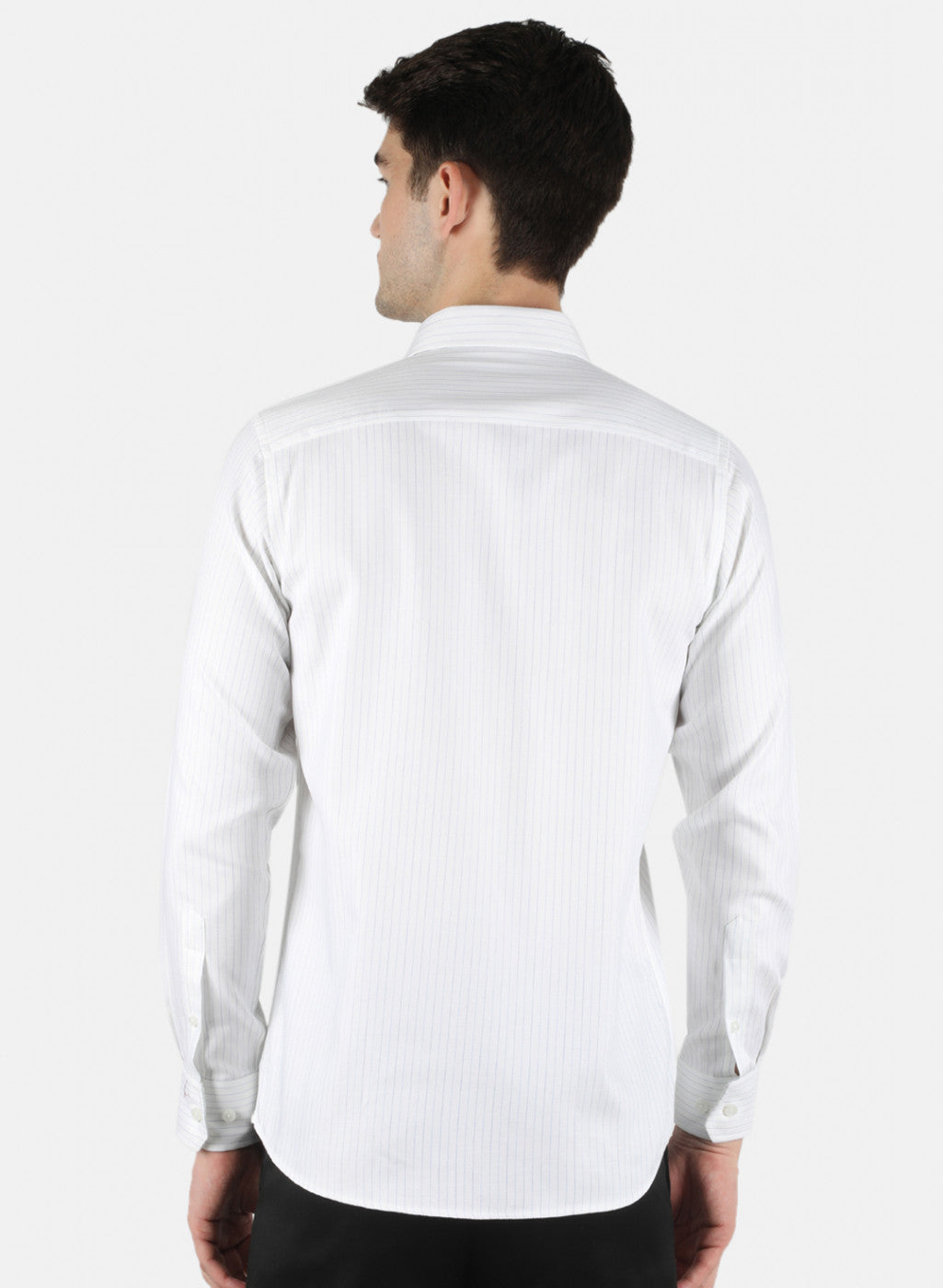 Men White Stripe Shirt