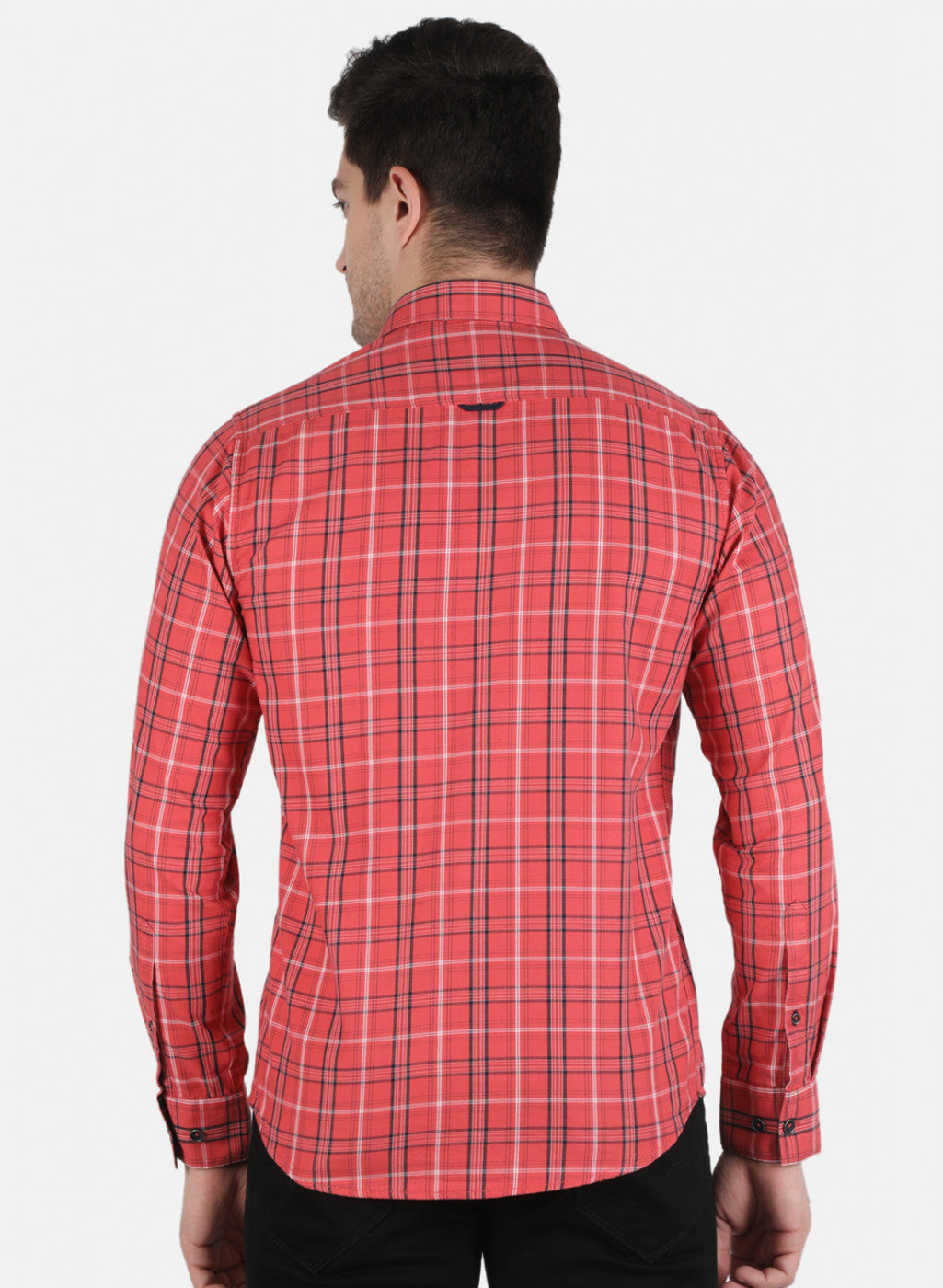 Men Red Check Shirt