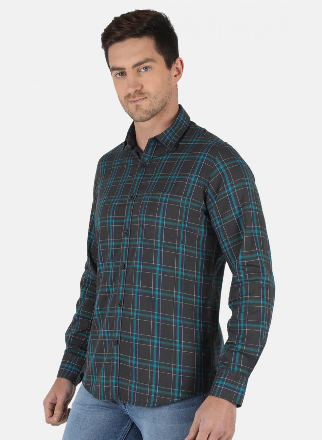 Men Multicolor Check Shirt