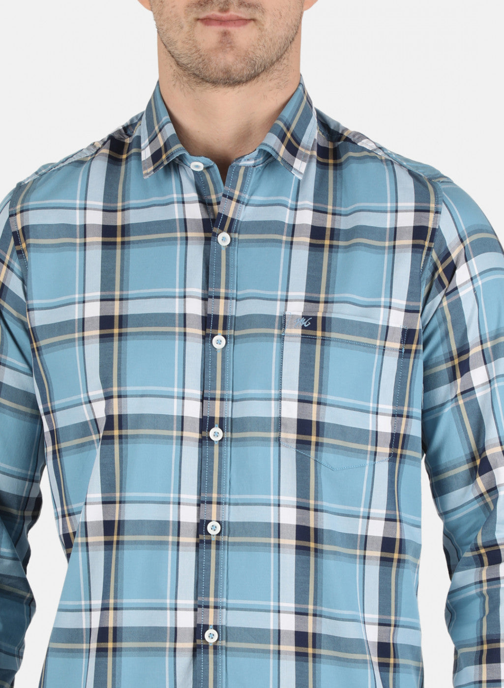 Men Grey Check Shirt