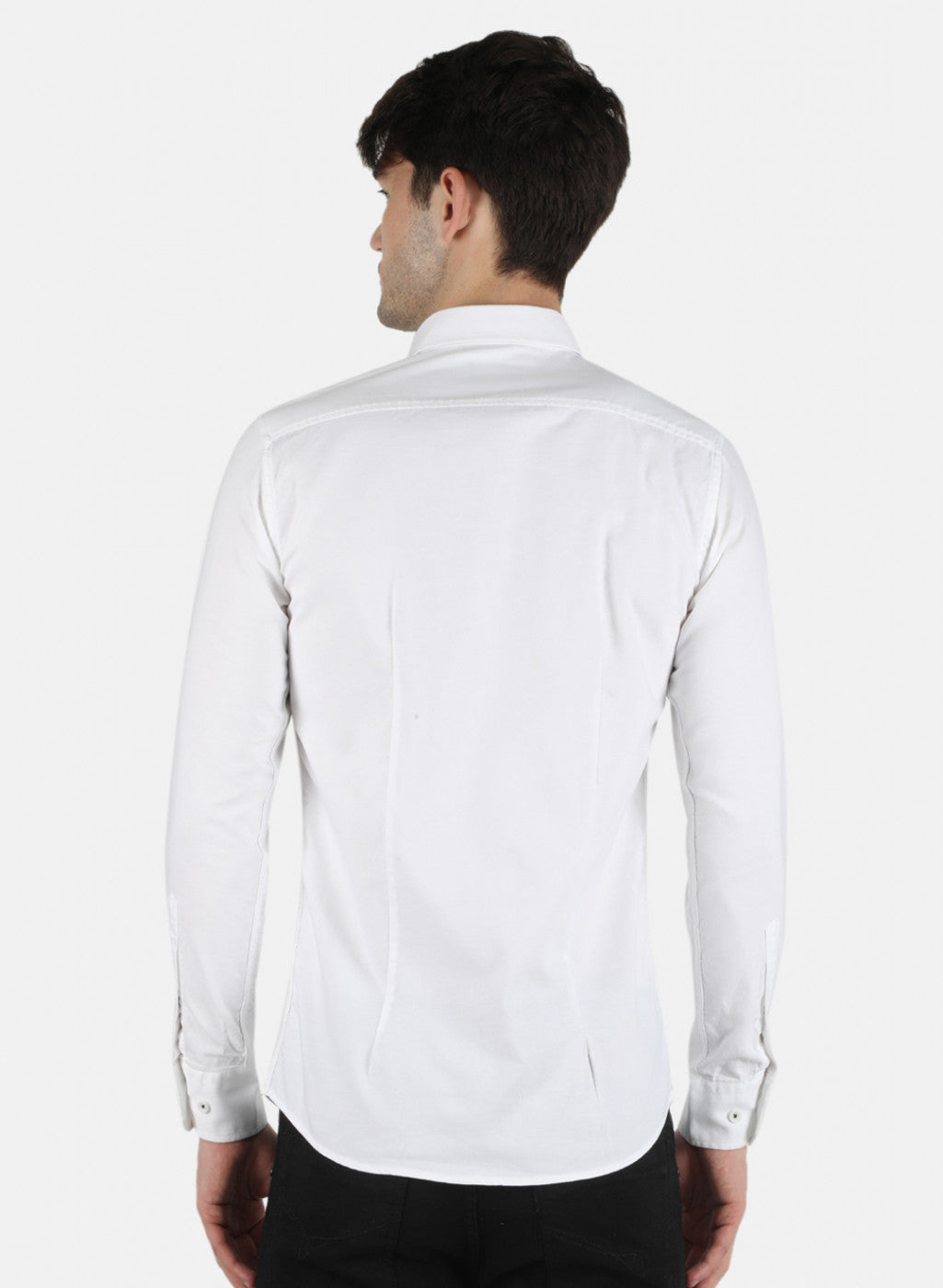 Men White Solid Shirt