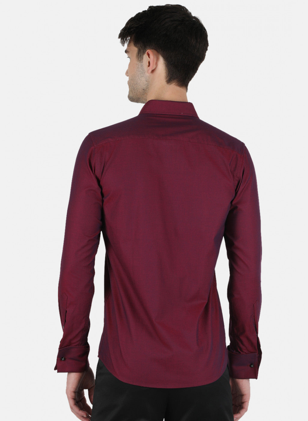 Men Maroon Printed Shirt
