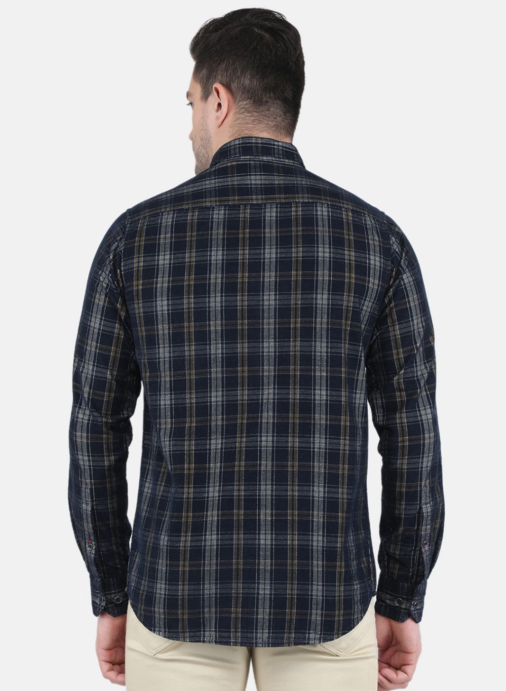 Men Black Check Shirt