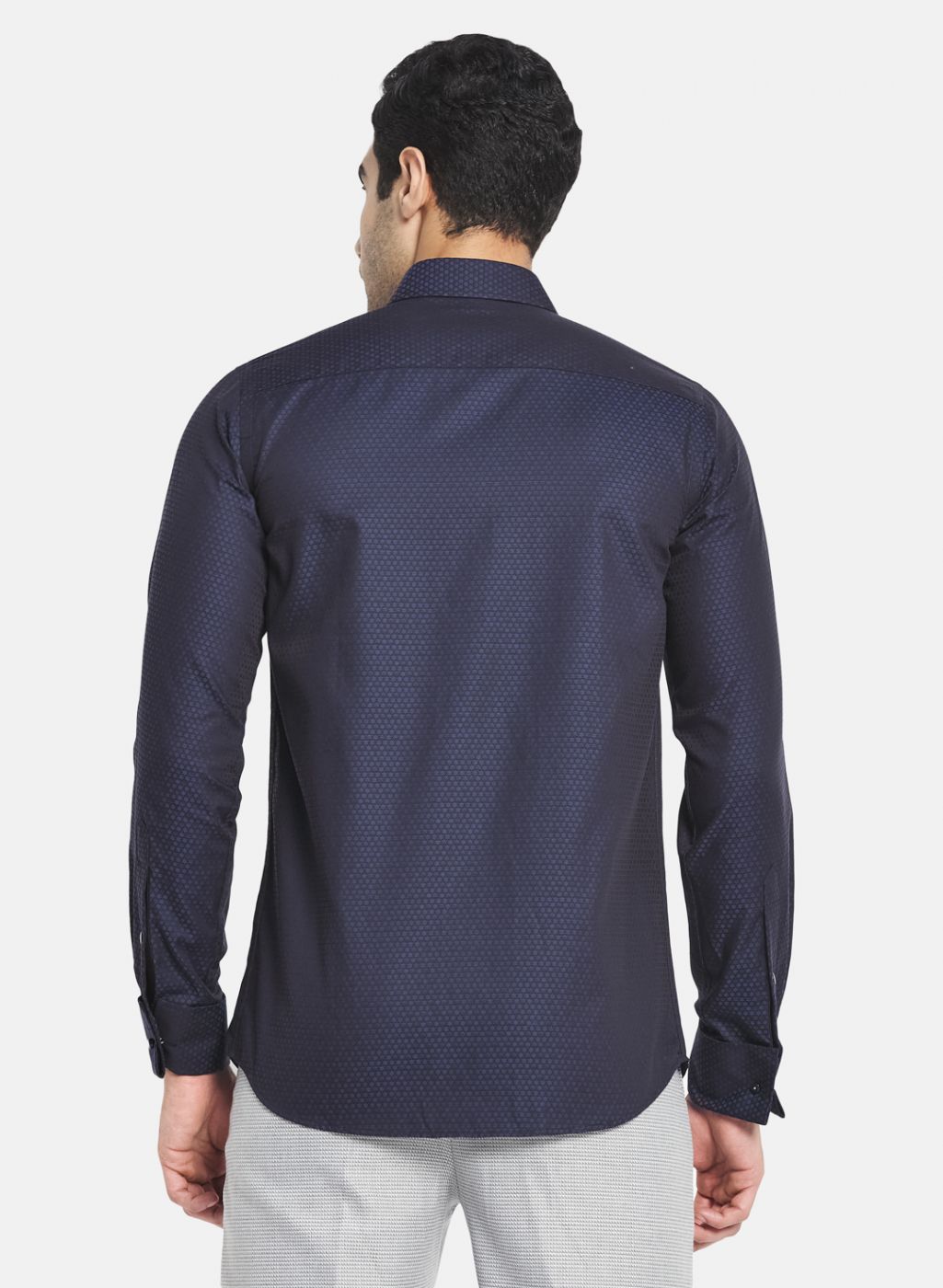 Men NAvy Blue Printed Shirt