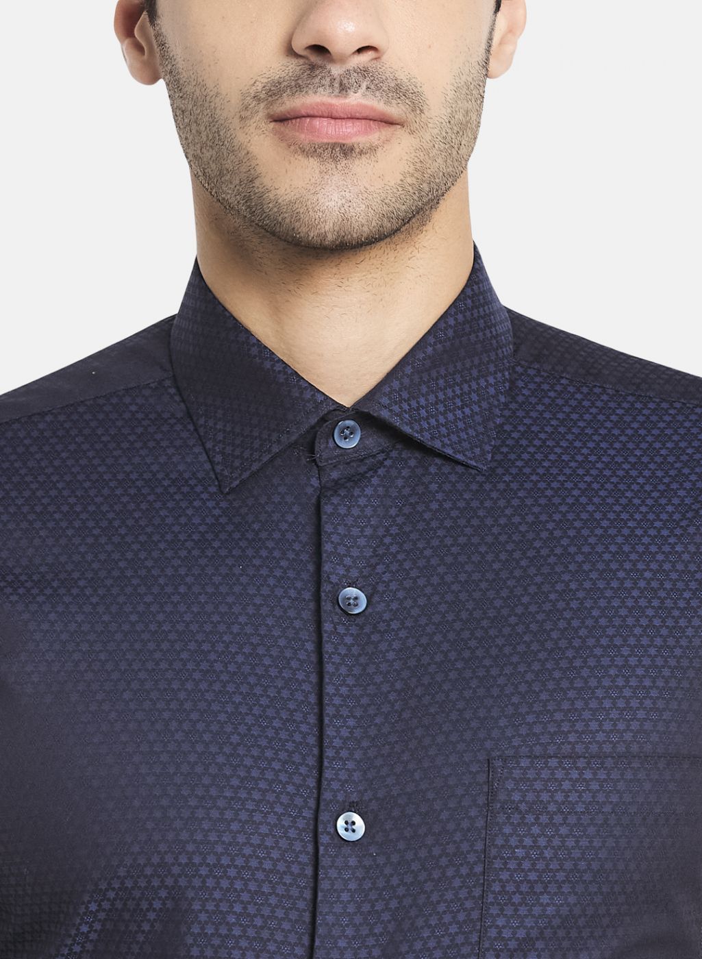 Men NAvy Blue Printed Shirt