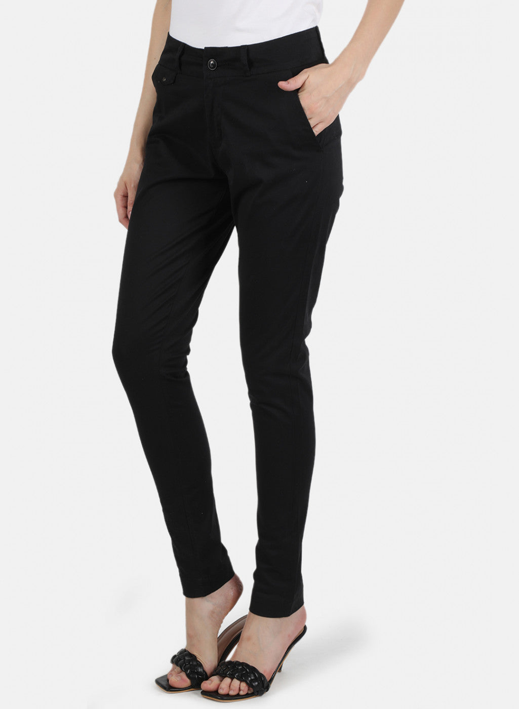 Women Black Slim Fit Trouser