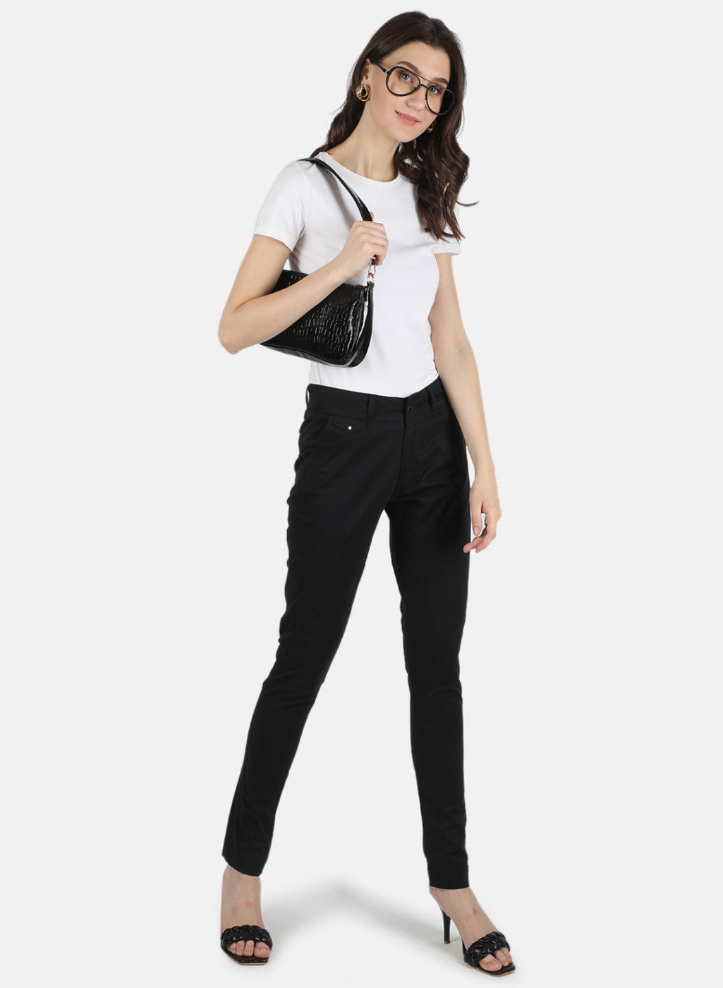 Women Black Slim Fit Trouser