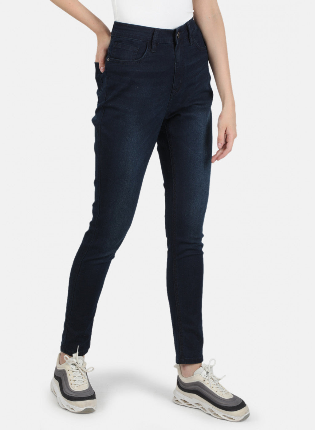 Women Navy Blue Slim Fit Denim