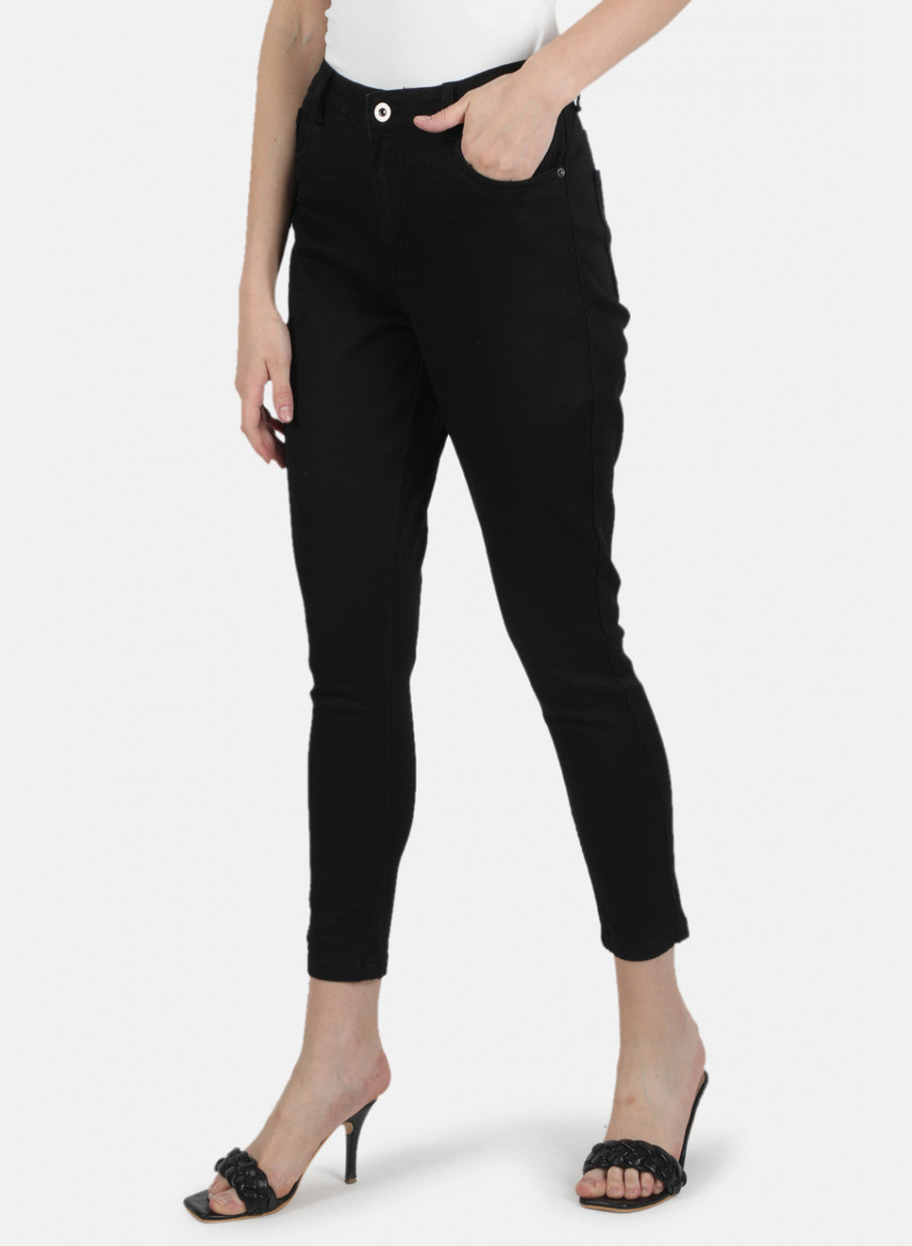 Women Black Slim Fit Denim