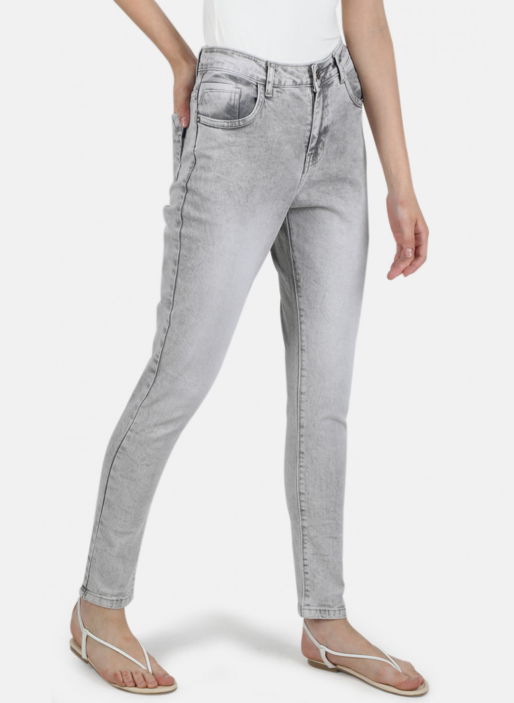 Women Grey Slim Fit Denim