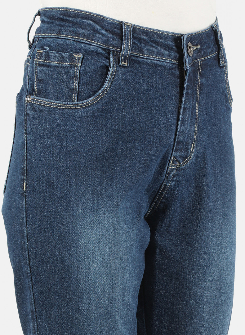 Women Blue Tailor Fit Denim