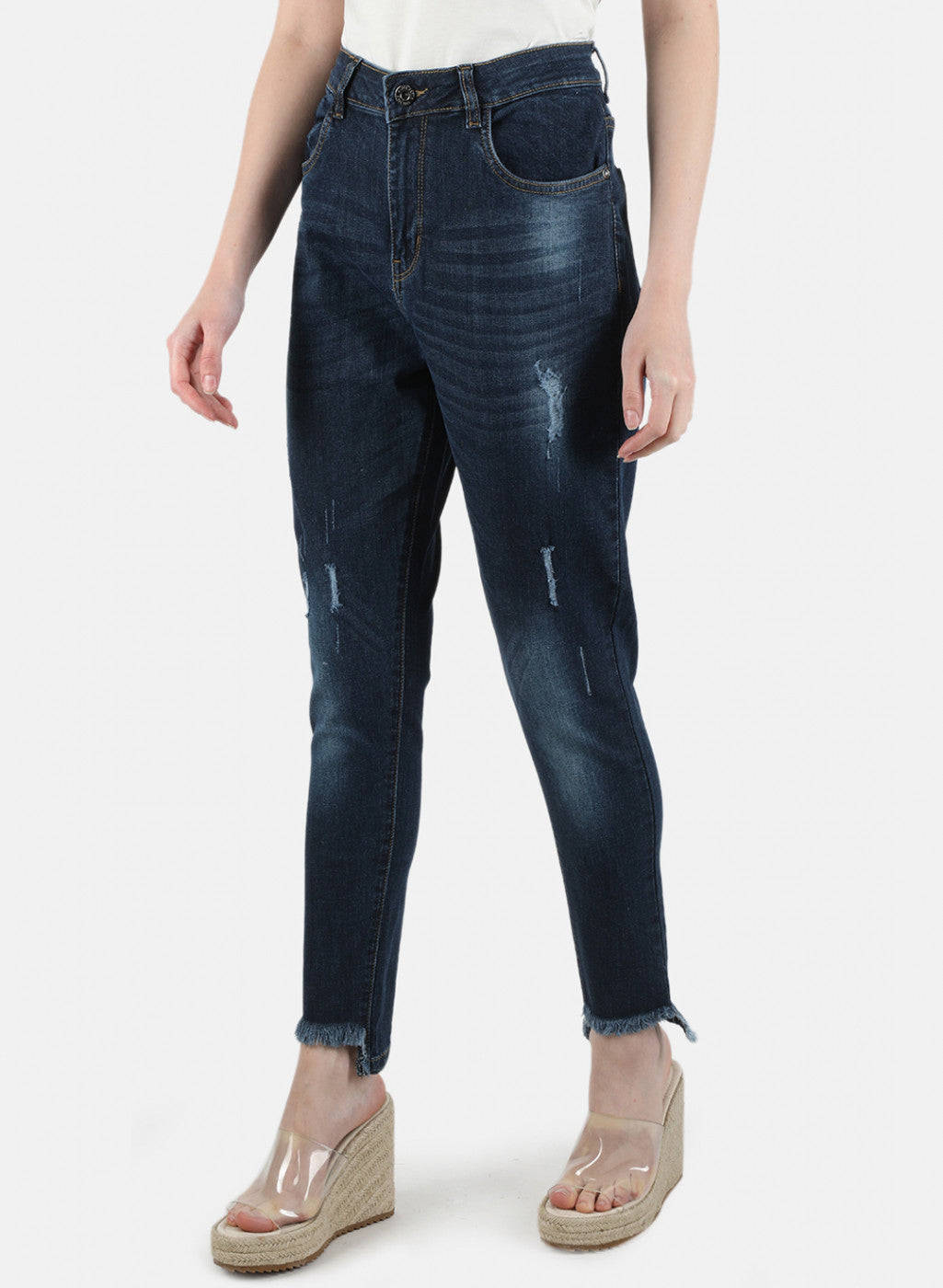 Women Navy Blue Slim Fit Denim