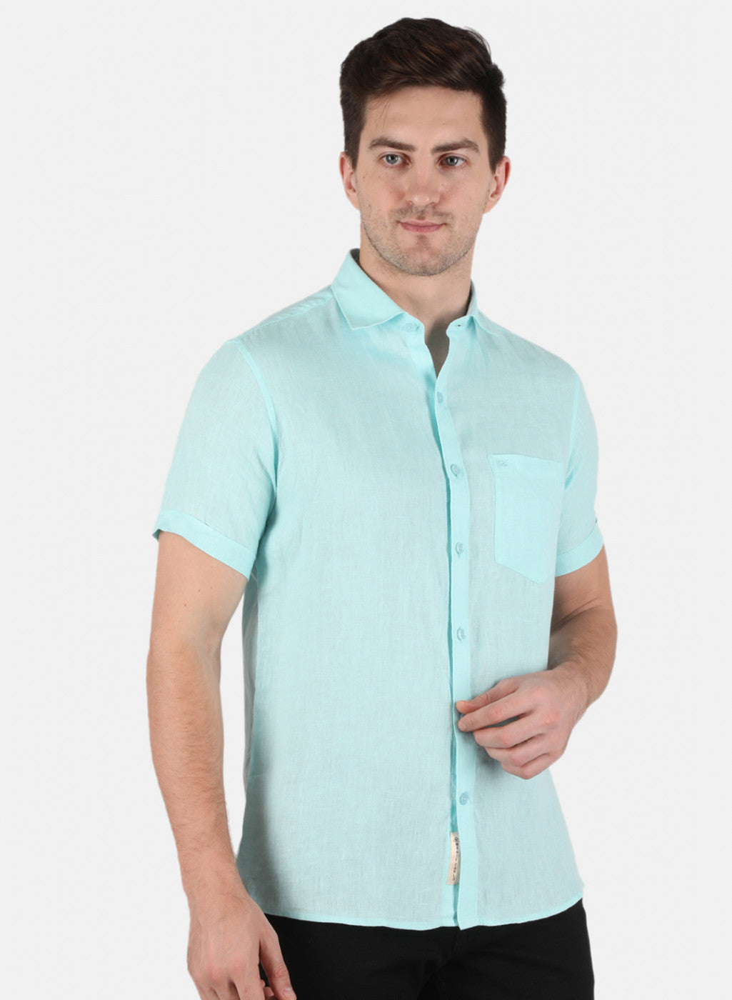 Men Blue Solid Shirt