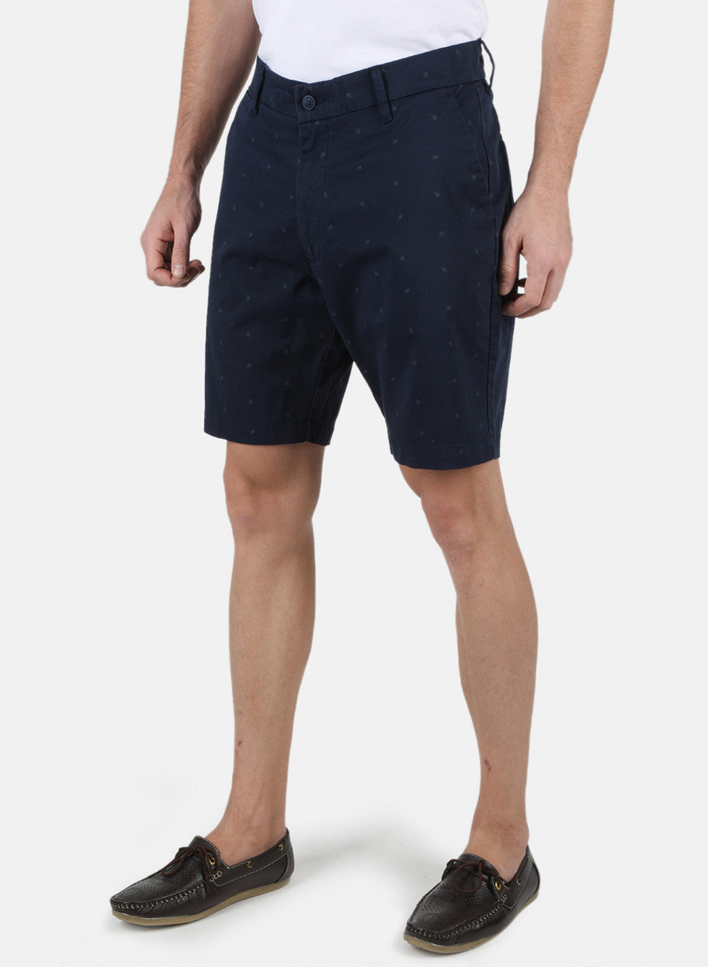 Men Navy Blue Printed Short