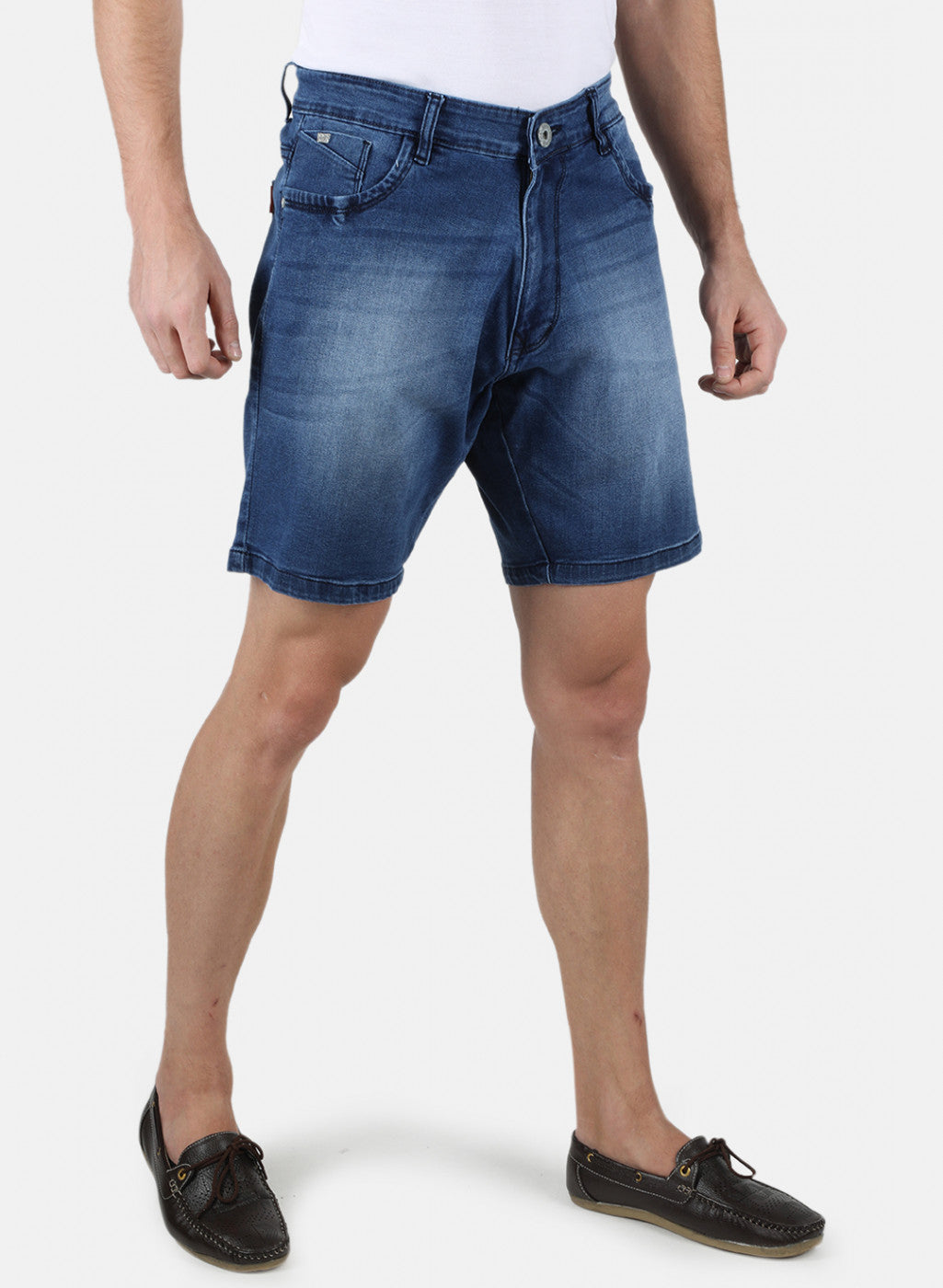Men Blue Light Wash Short