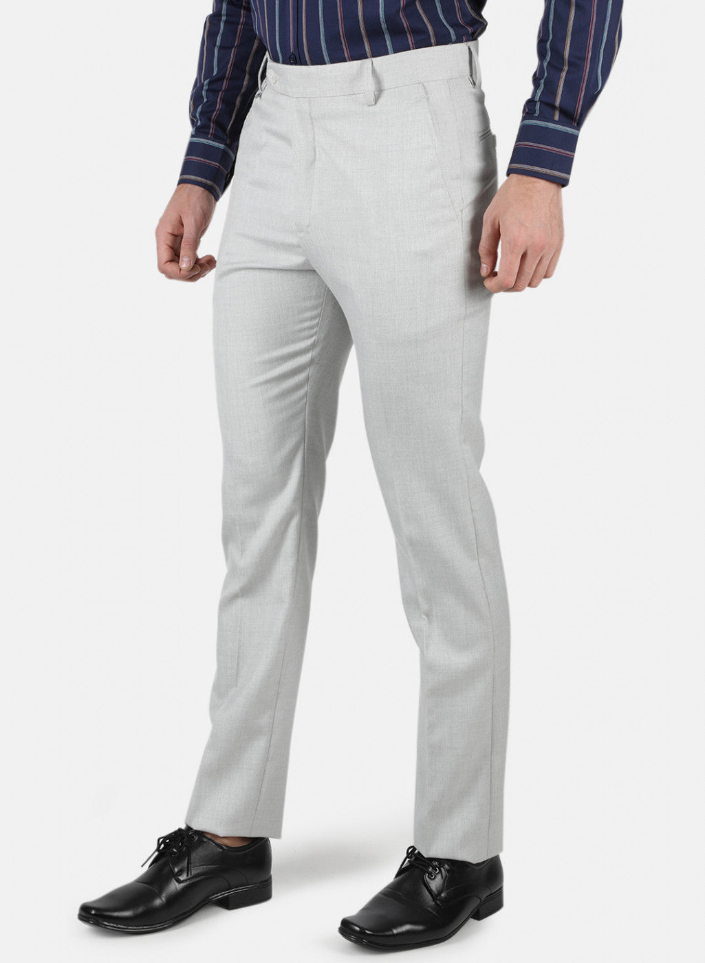 Men Grey Regular Fit Trouser