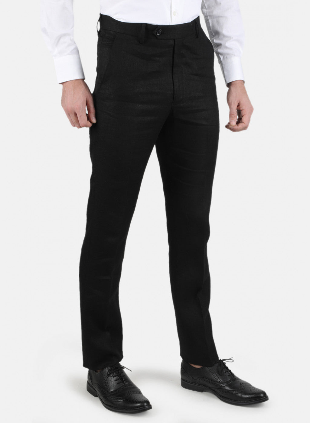 Men Black Regular Fit Trouser