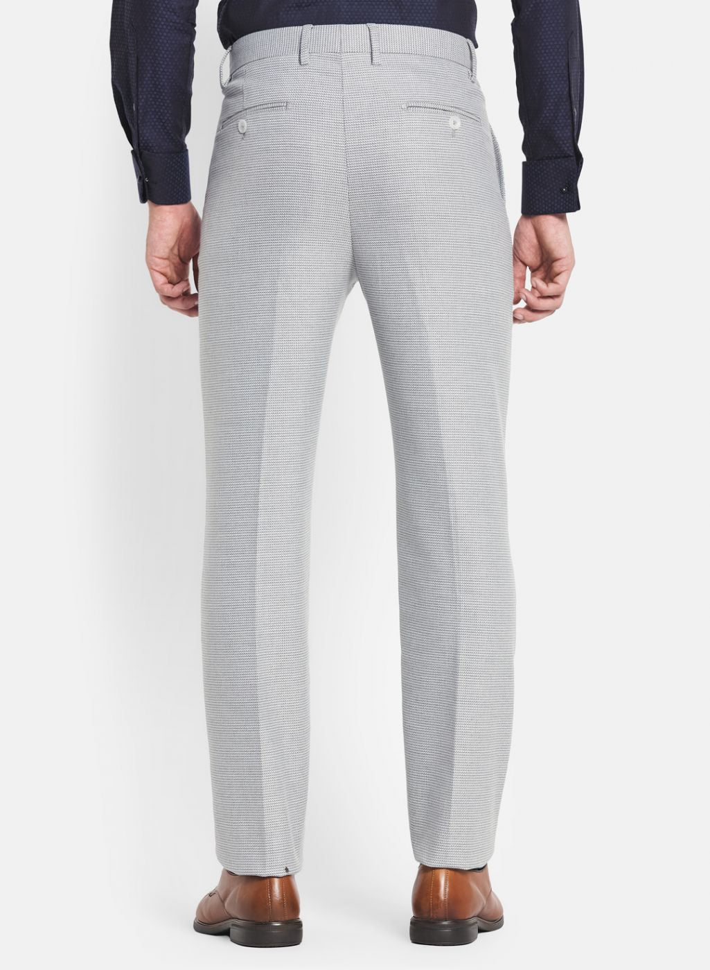 Men Grey Slim Fit Trouser