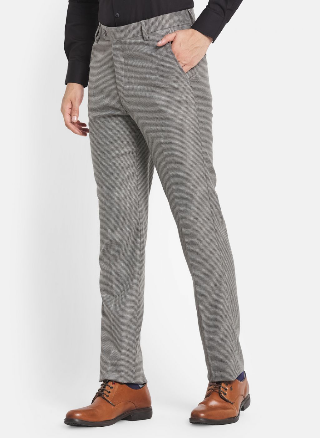 Men Brown Slim Fit Trouser