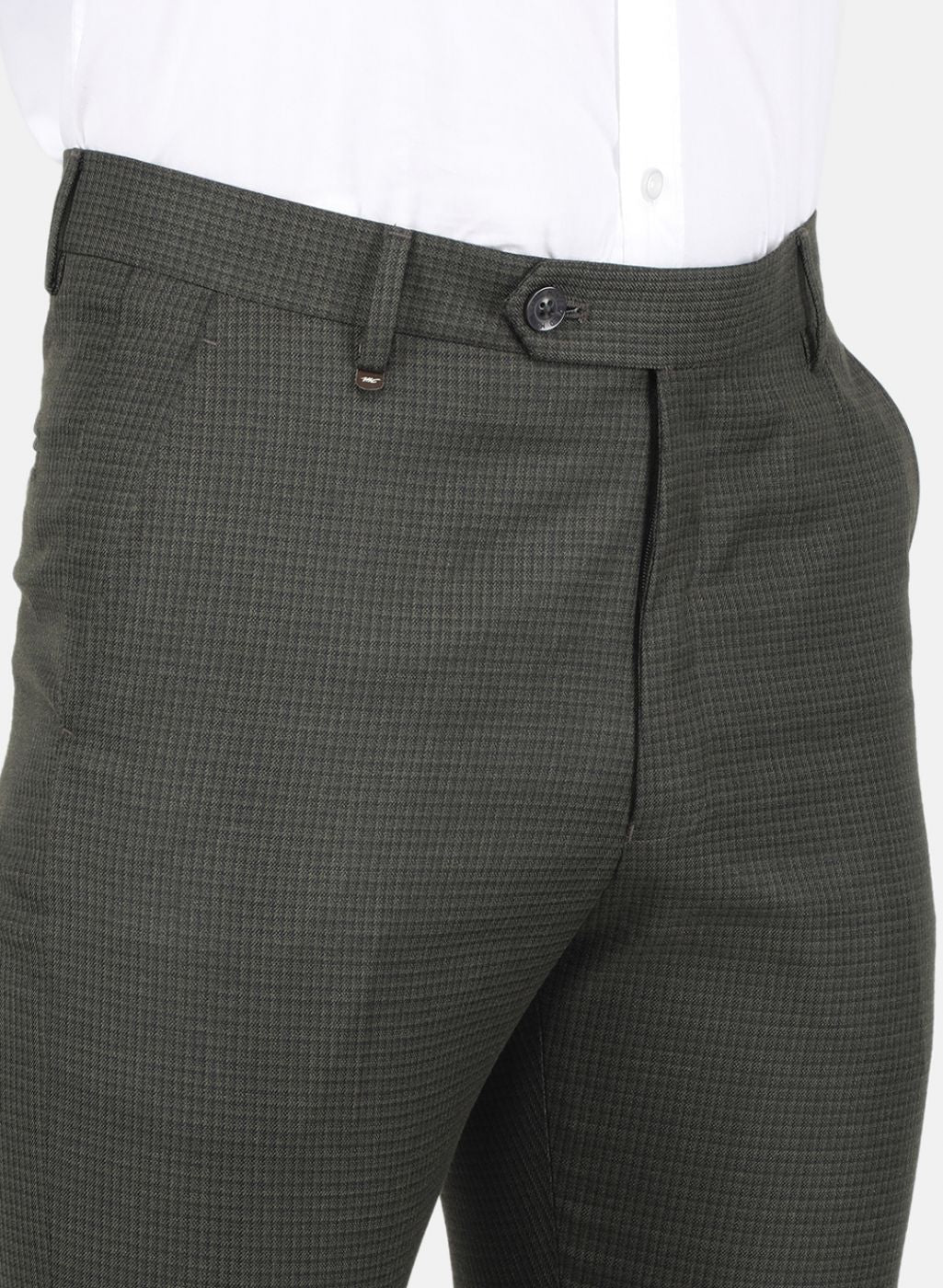 Men Olive Slim Fit Trouser