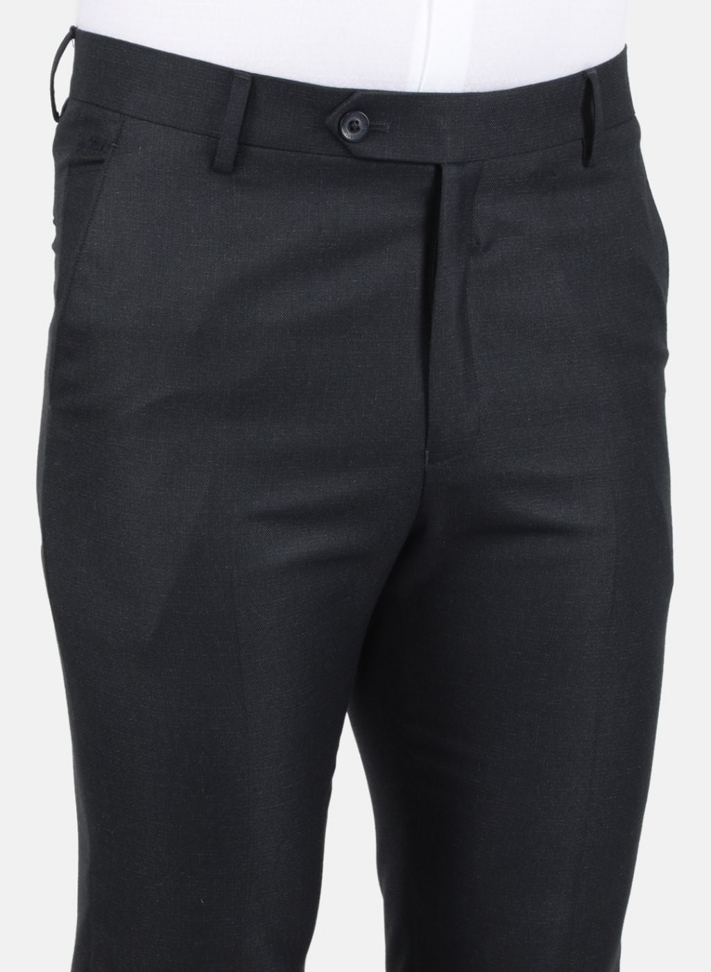 Men Navy Blue Slim Fit Trouser