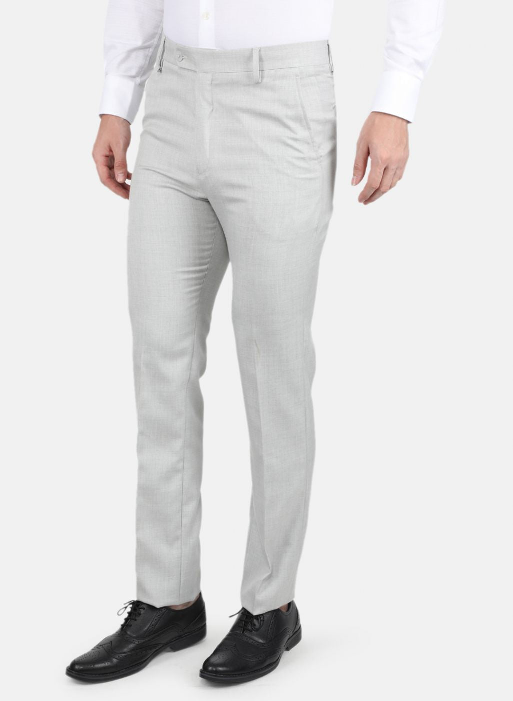 Men Grey Slim Fit Trouser