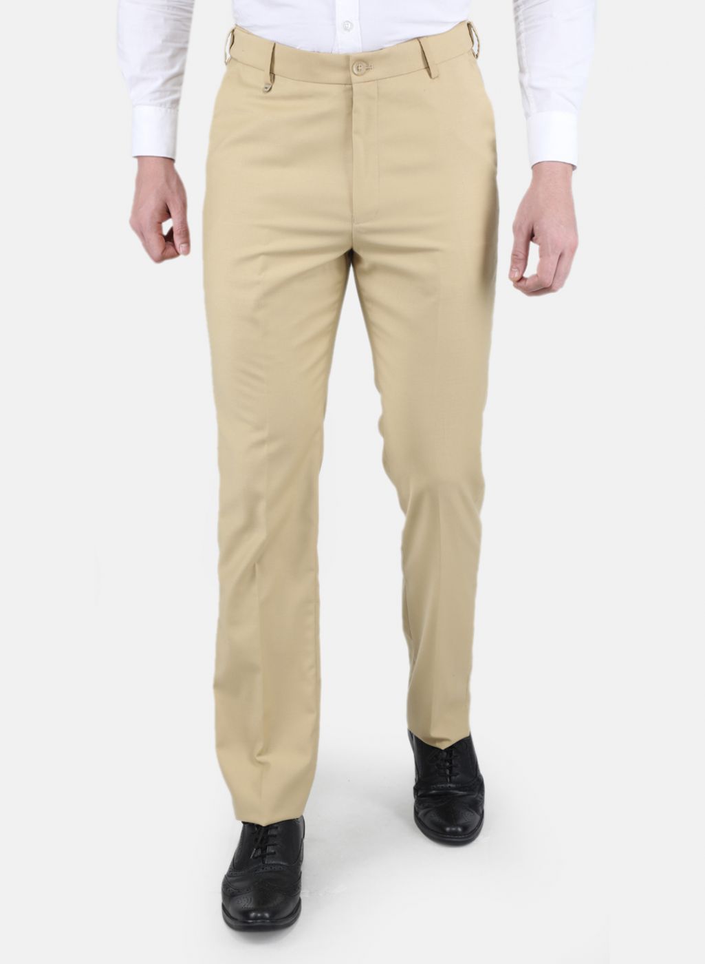 Men Beige Slim Fit Trouser