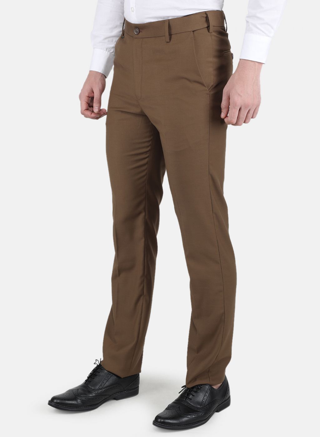 Men Brown Slim Fit Trouser
