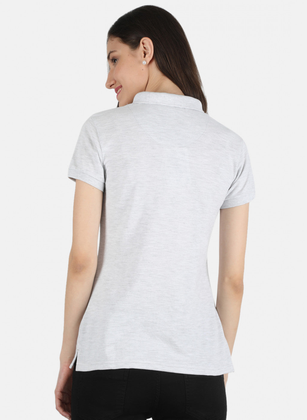 Women Grey Plain T-Shirt