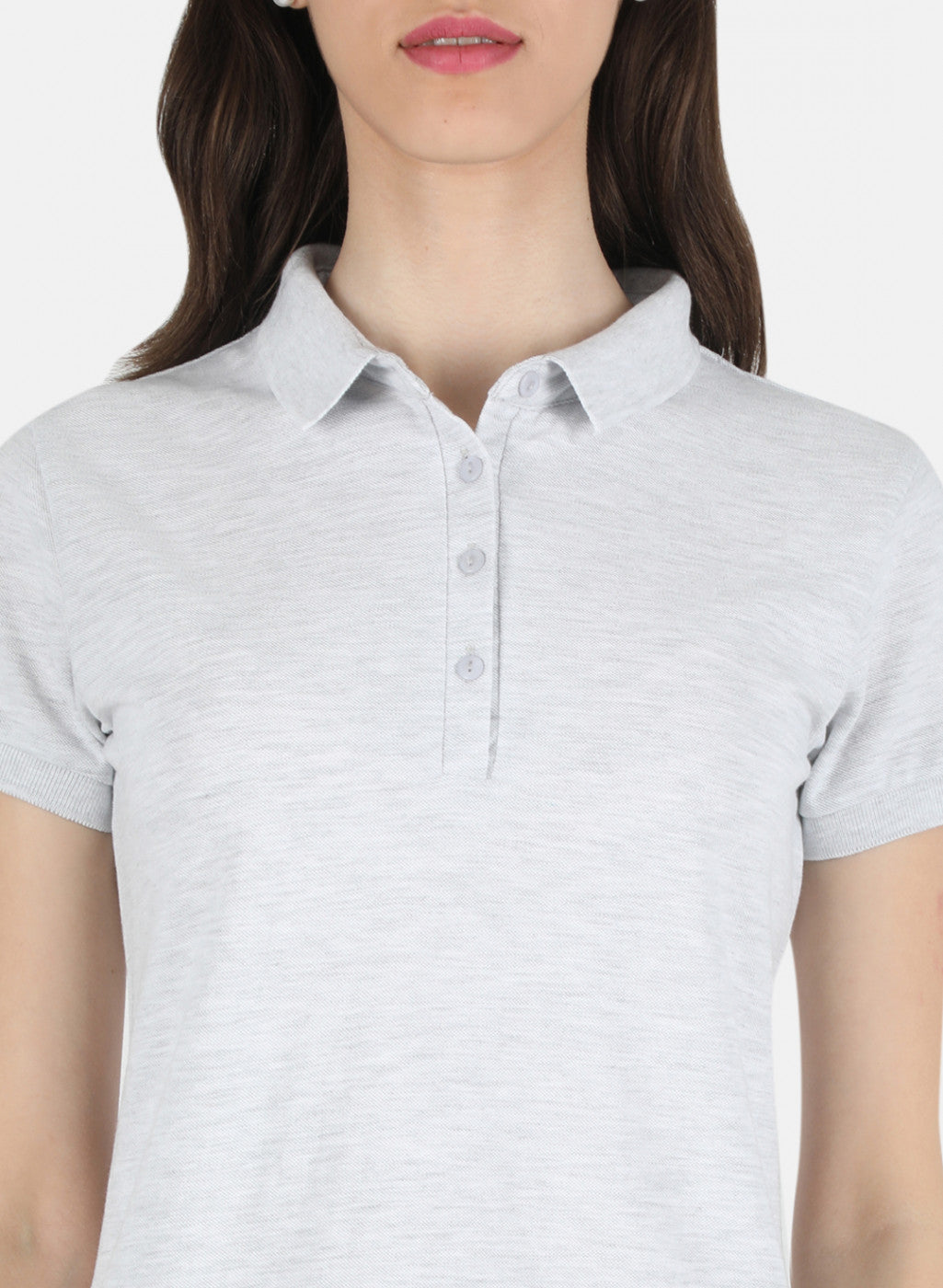 Women Grey Plain T-Shirt