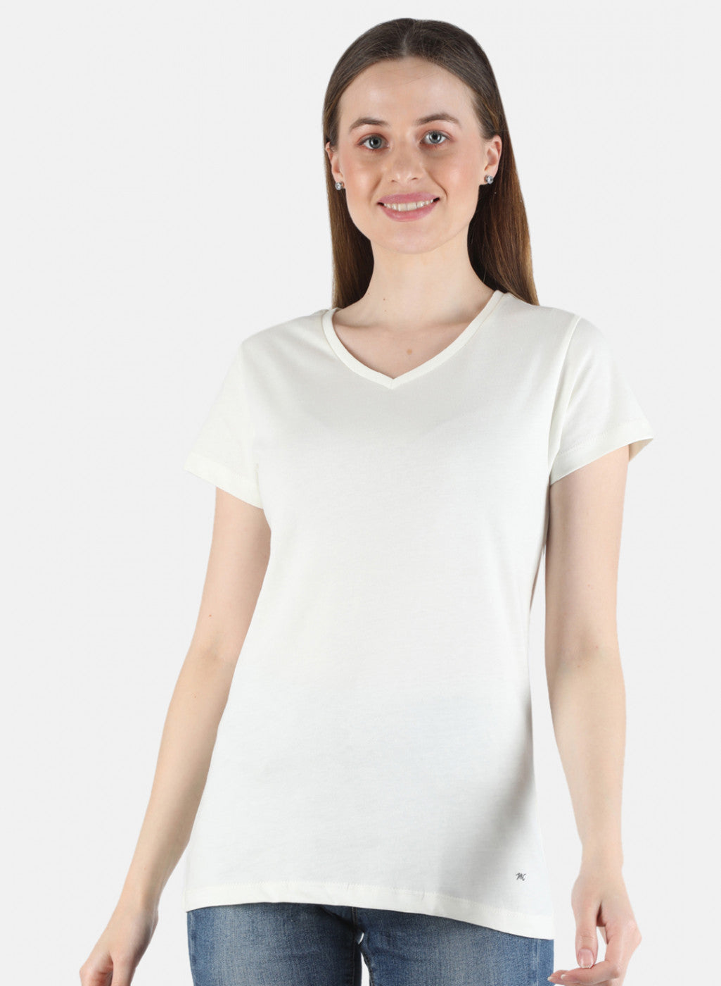 Women Cream & Peach Plain 2 Pc Top Set