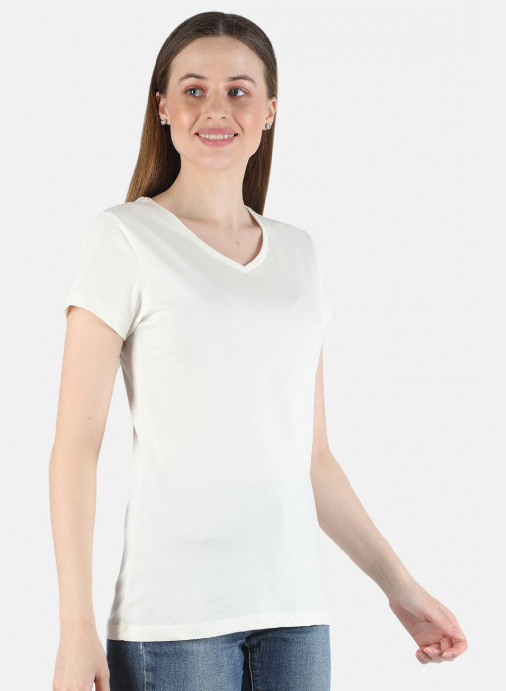 Women Cream & Peach Plain 2 Pc Top Set