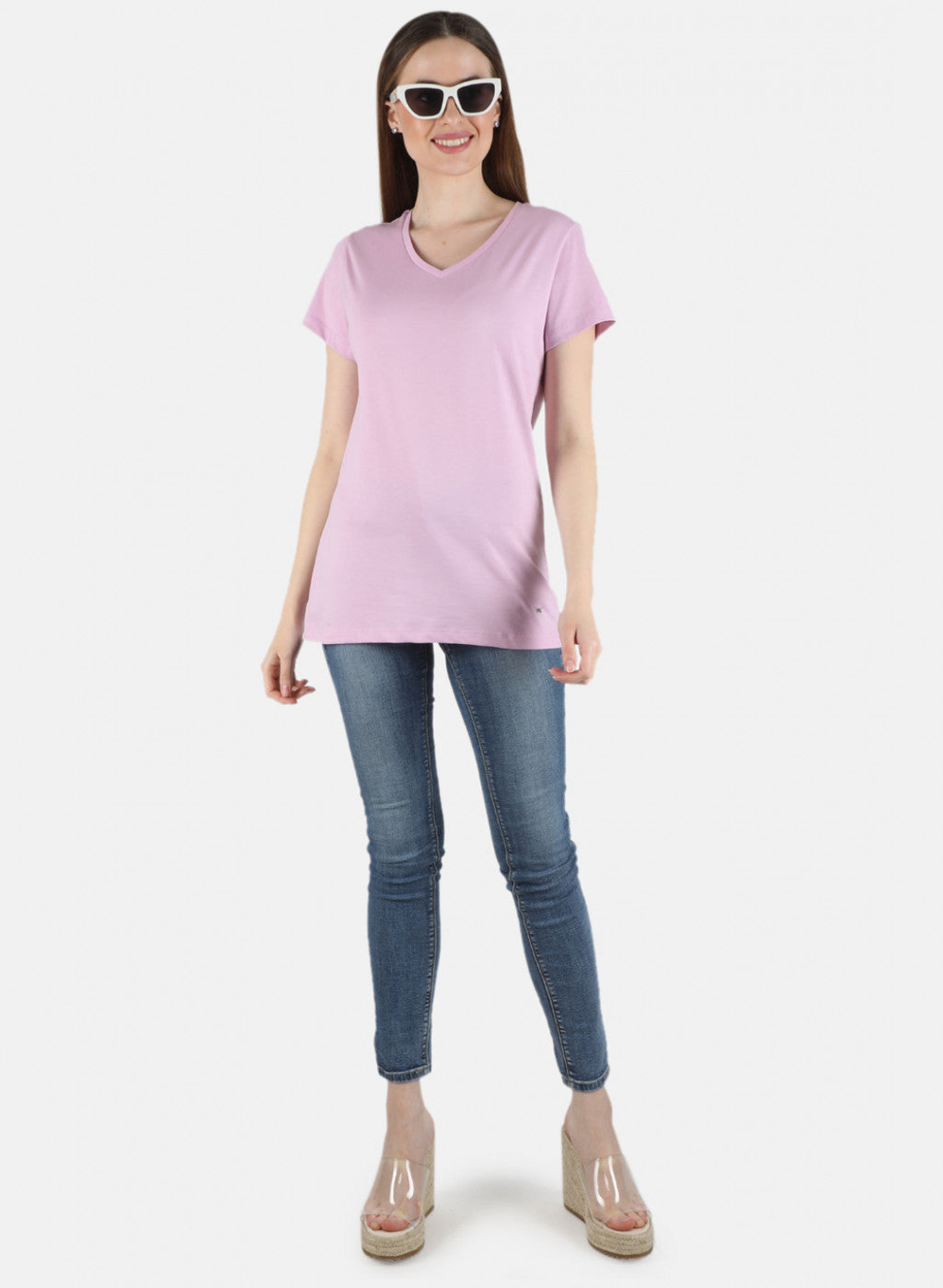 Women Purple & Green Plain 2 Pc Top Set