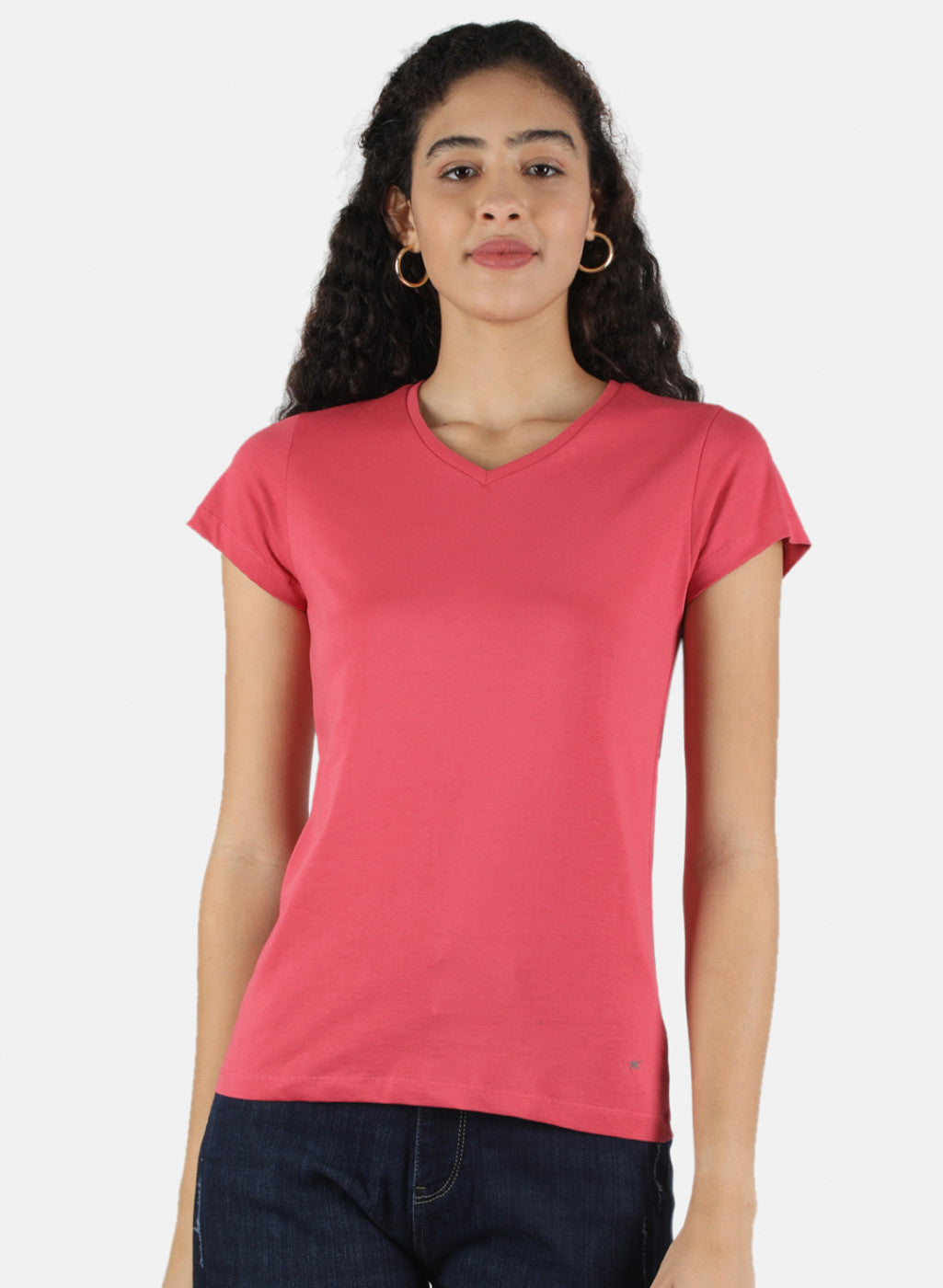 Women Pink & Green Plain Top 2 PCs