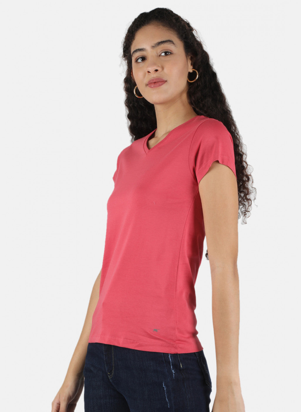 Women Pink & Green Plain Top 2 PCs