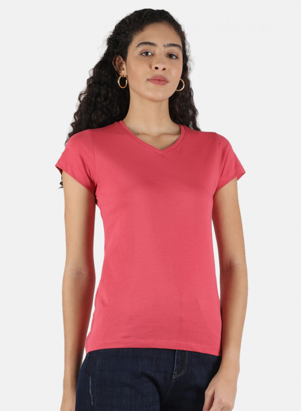 Women Pink & Green Plain Top 2 PCs