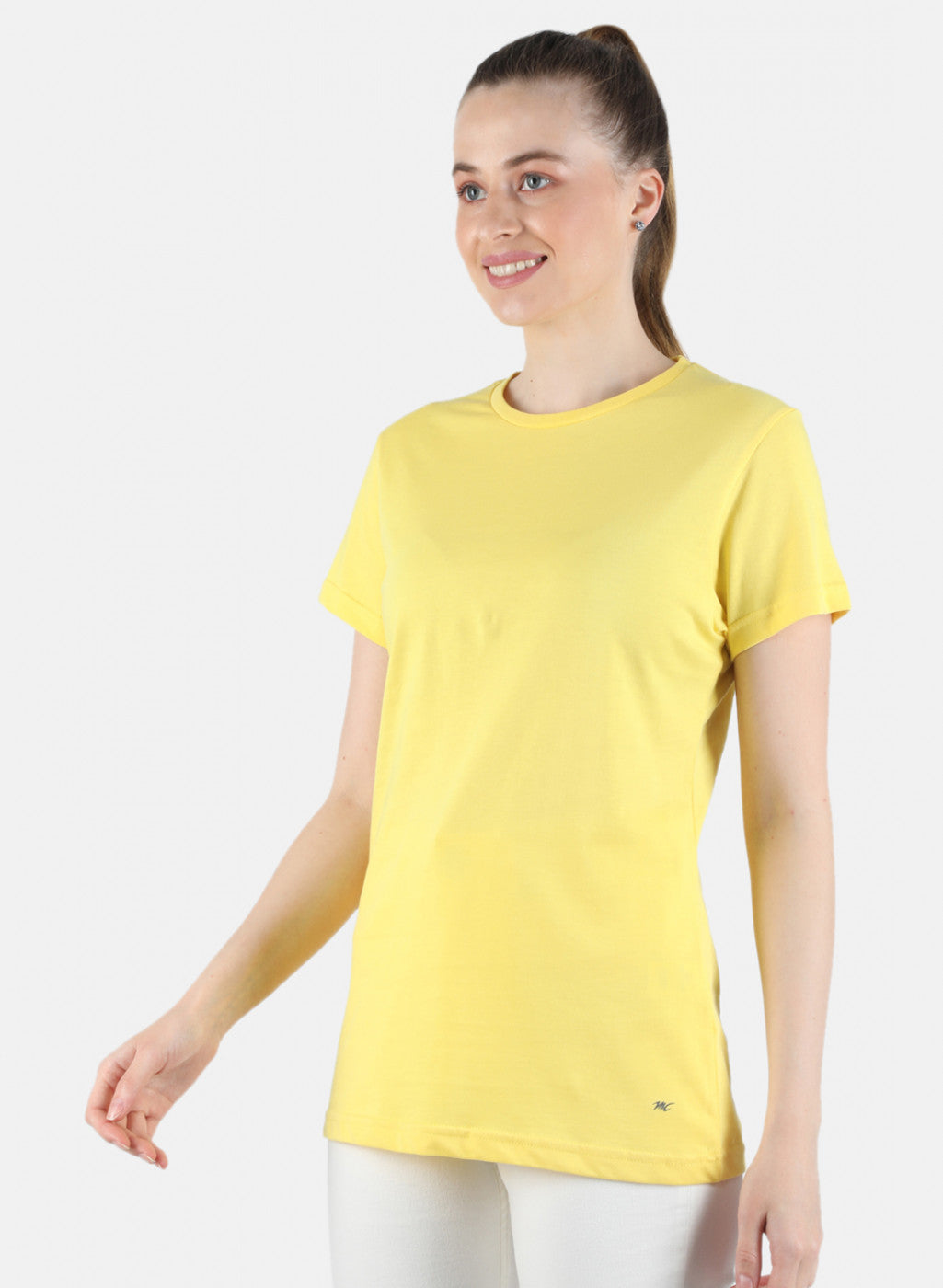 Women Yellow & Grey Plain 2 Pc Top Set