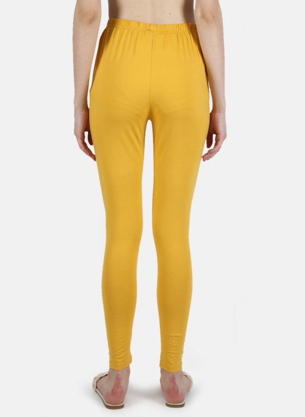 Women Mustard Plain Legging