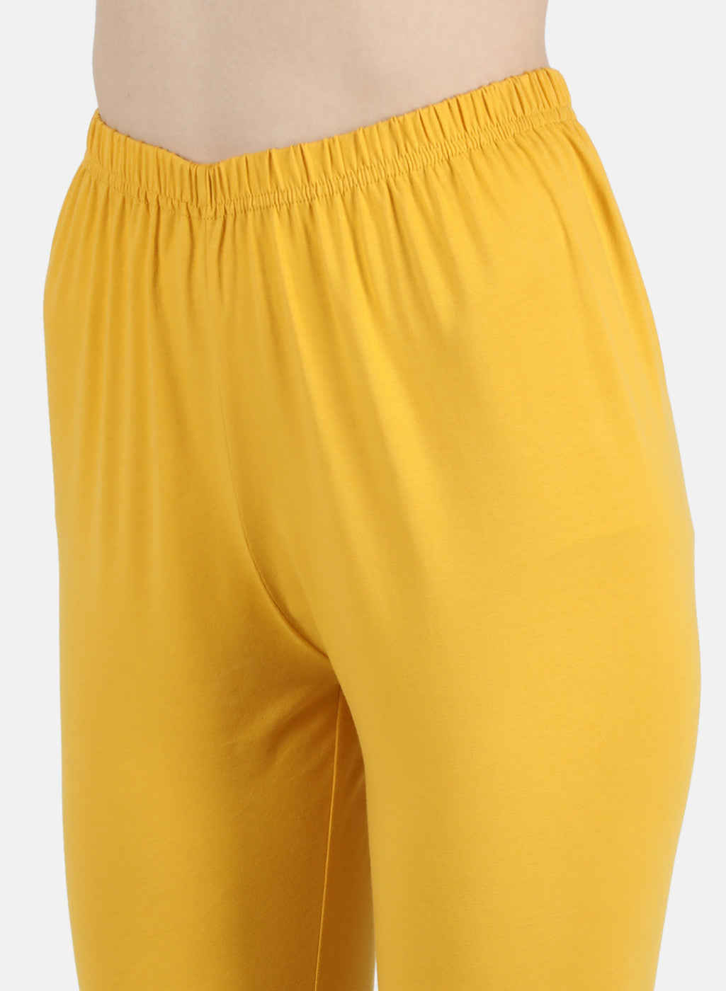 Women Mustard Plain Legging