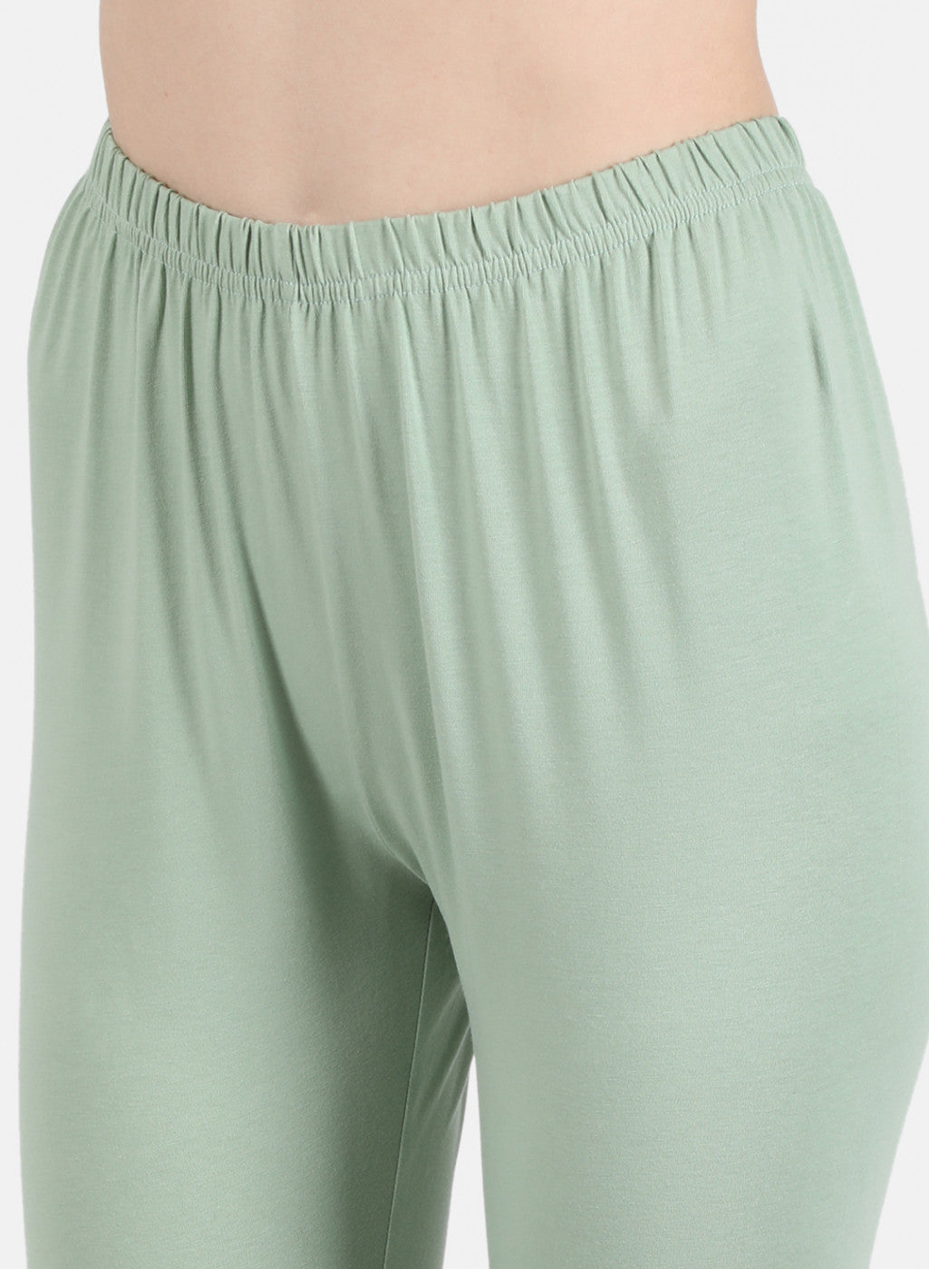 Women Green Plain Legging