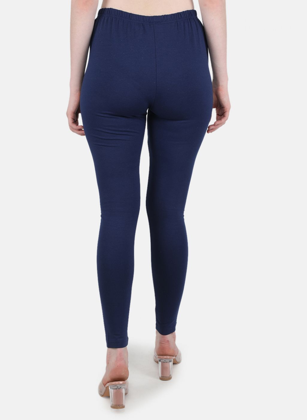 Women Blue Solid Legging