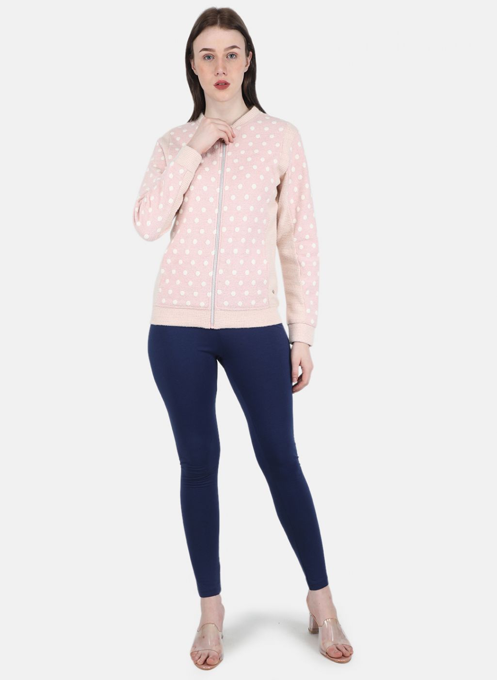 Women Blue Solid Legging