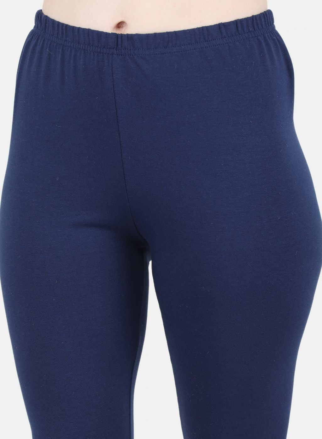 Women Blue Solid Legging