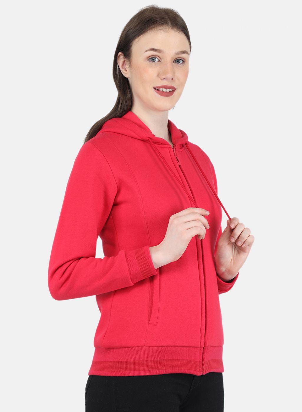 Women Pink Solid Sweatshirt