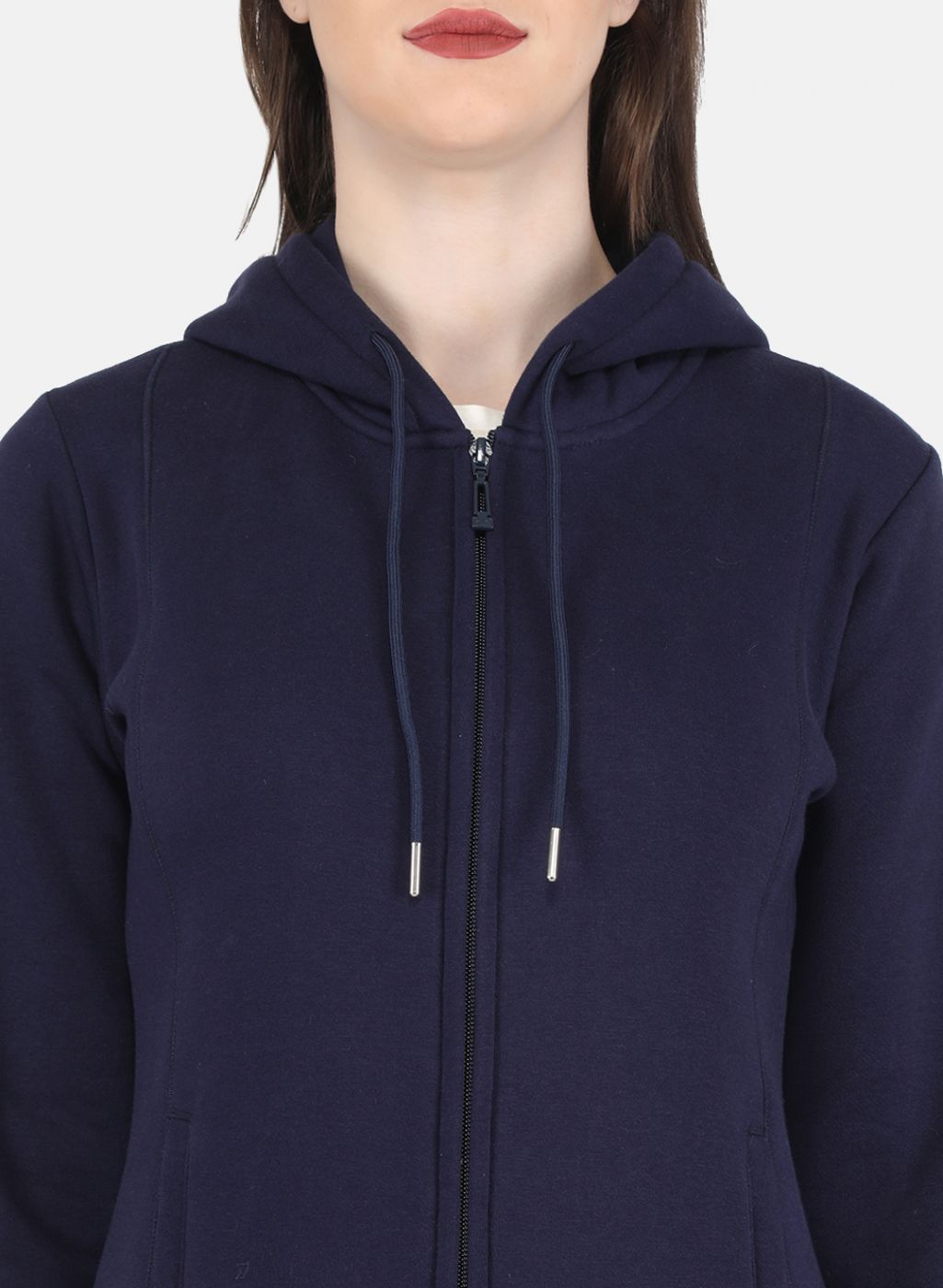 Women Blue Solid Sweatshirt