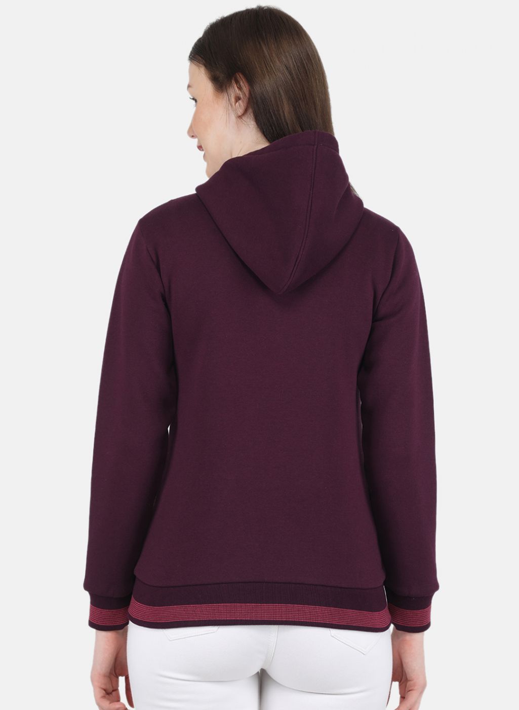 Women Purple Solid Sweatshirt