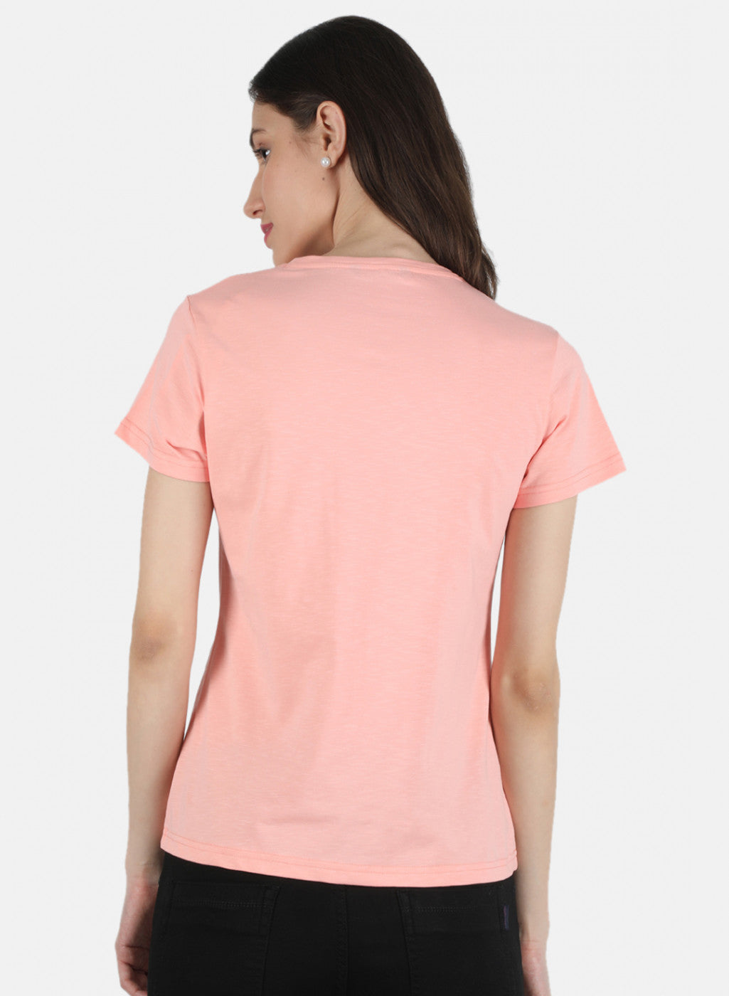 Women Peach Embroidered Top