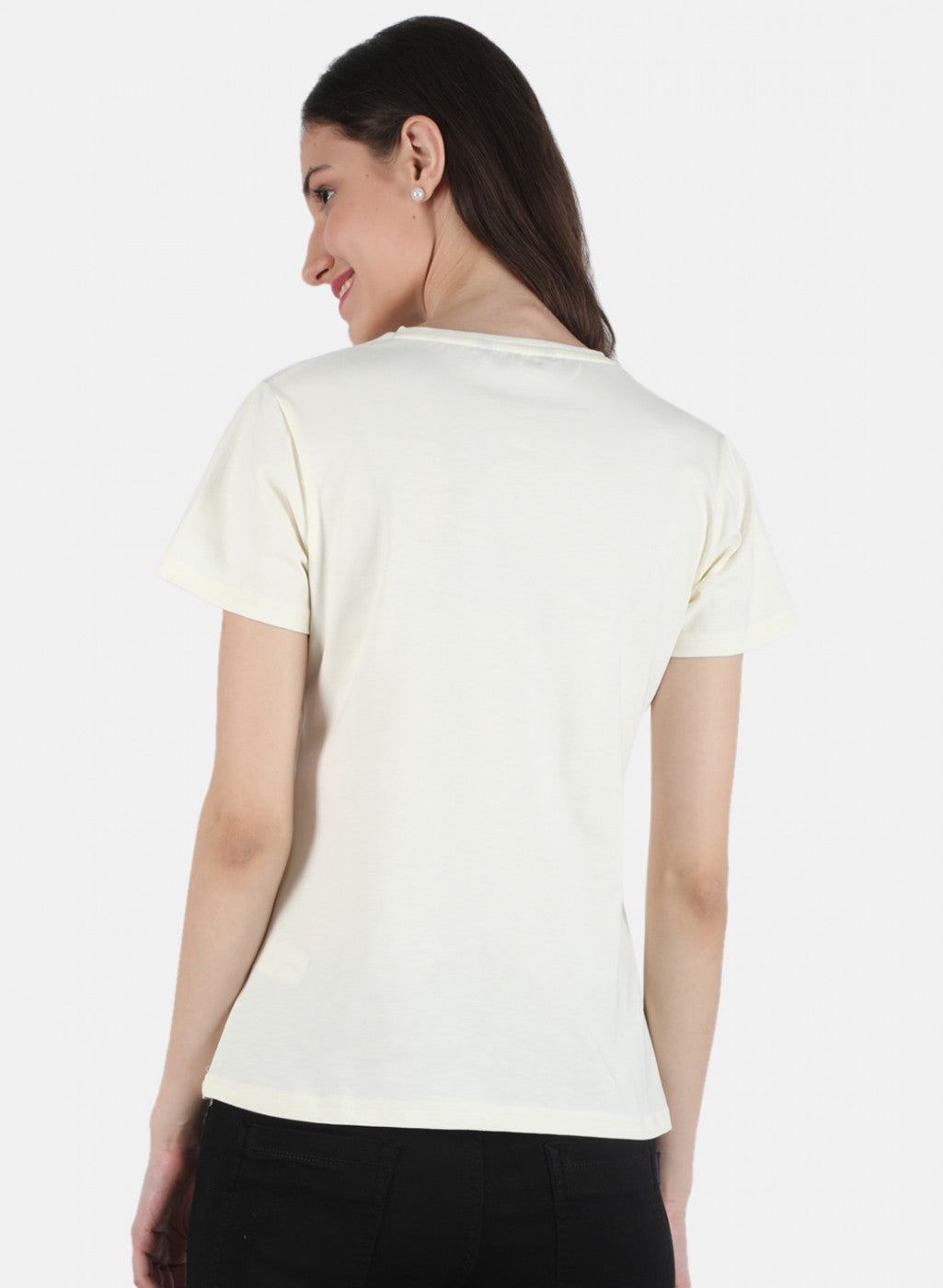 Women Off White Embroidered Top