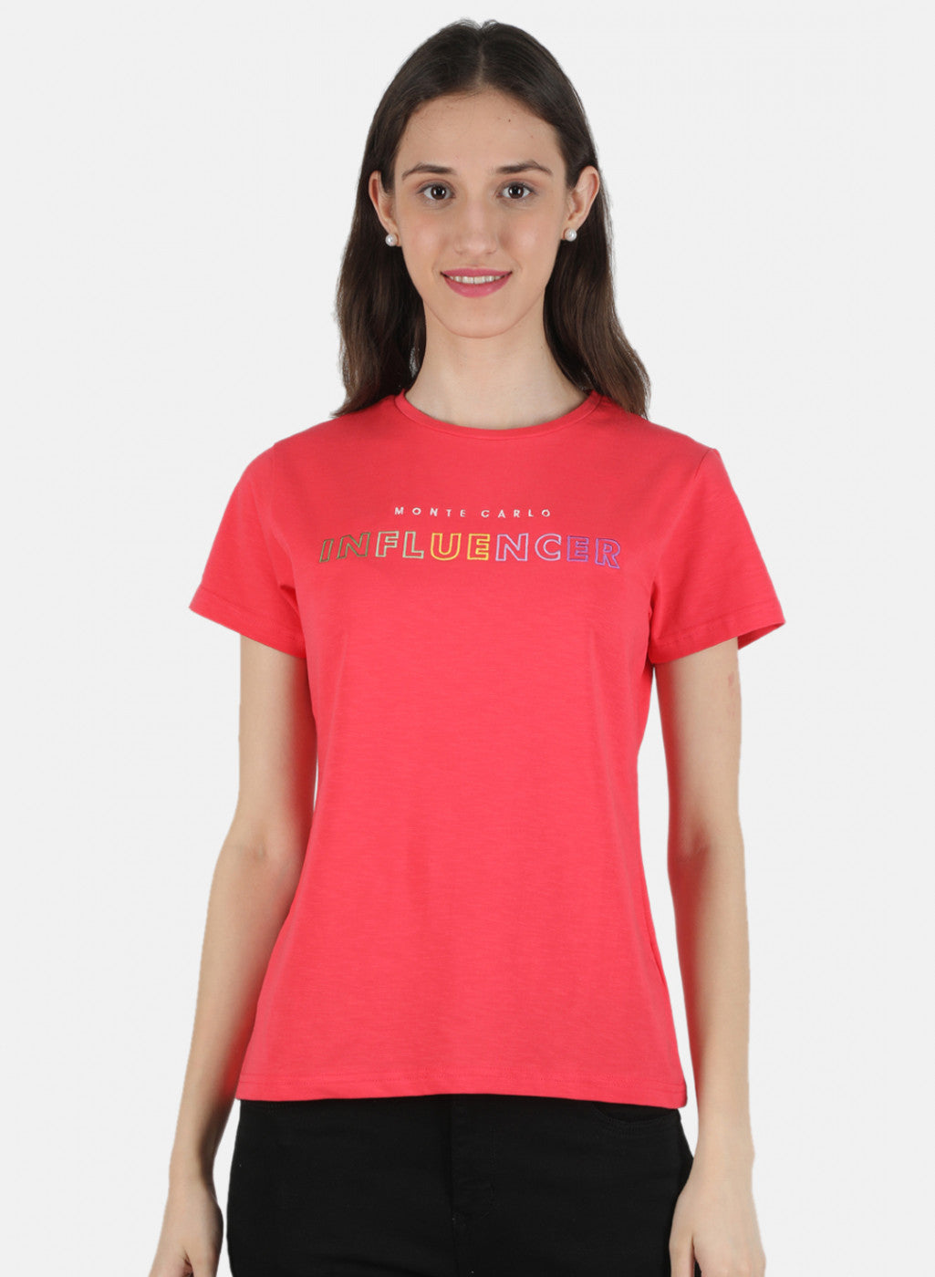 Women Pink Embroidered Top